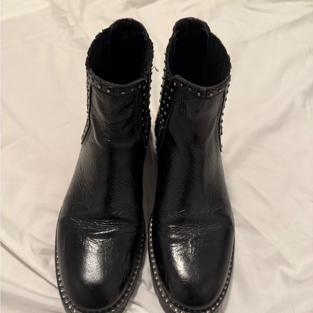 Zara Black Studded Boots